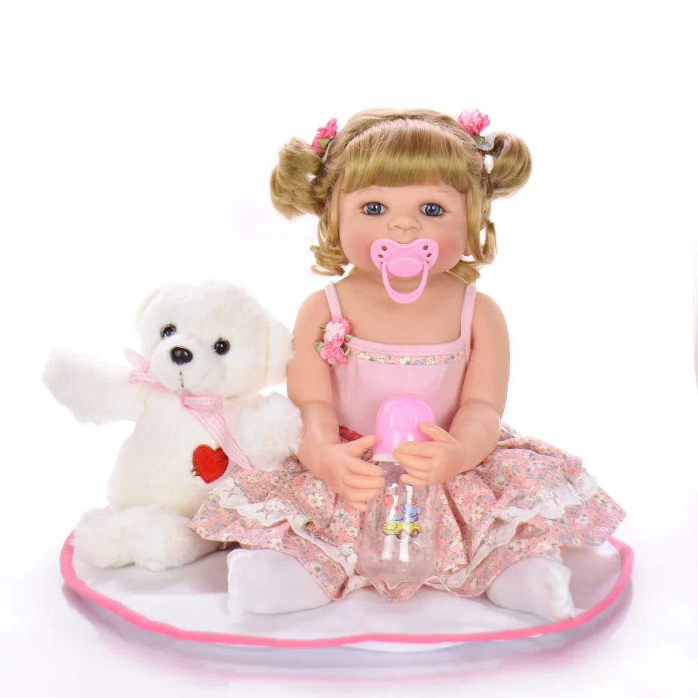 

Силиконовая кукла для новорожденных девочек, 22 дюйма 55 см, boneca bebes Reborn silicona completo, подарок для детей