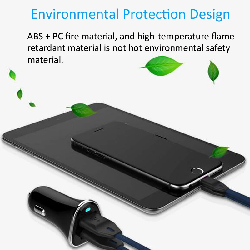 INGMAYA автомобильное зарядное устройство с двумя портами USB 2.4A 12 Вт быстрой зарядки