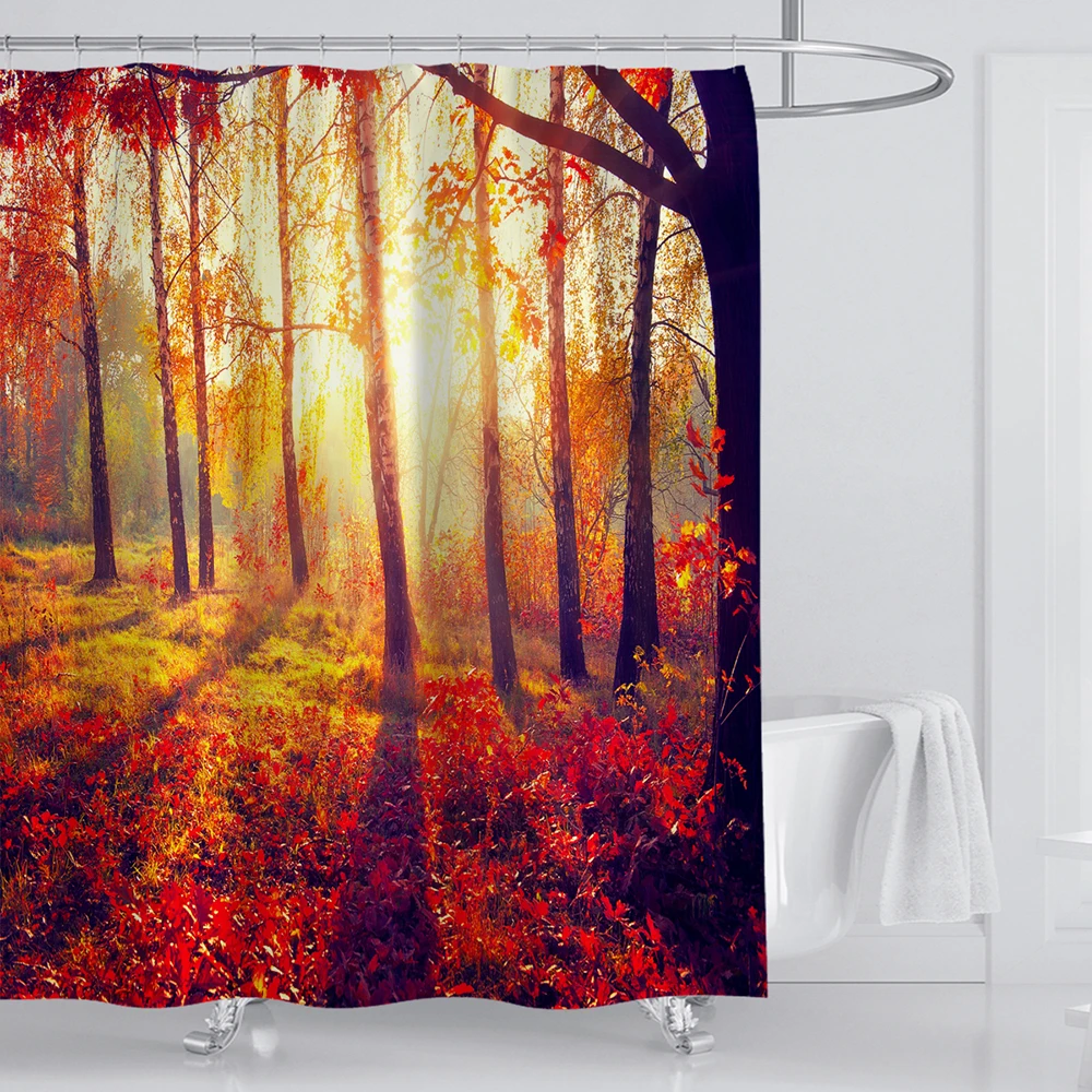 

Sunglow Cloud Forest Shower Curtain Cortina Ducha Poliester Bath Curtain Shower Bathroom Drop Shipping