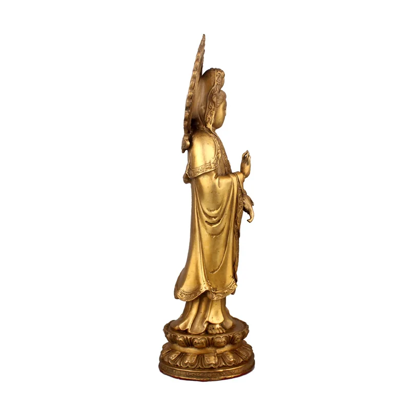SHUN медная статуя Гуаньинь Будды украшения капает Guanyin Bodhisattva дома ремесла бизнес