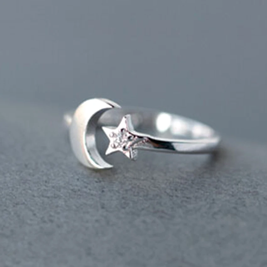 Женские винтажные кольца Kinitial в форме полумесяца с кристаллом циркония вечерние