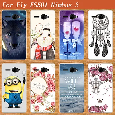 Для Fly Fs501 чехол с крышкой цветной Цветной Мягкий ТПУ для FS501 Nimbus 3 / FS 501 Nimbus3 5 0