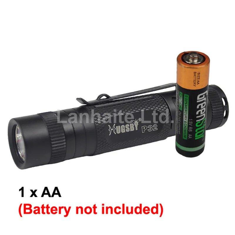 Фонарик Hugsby P32 Cree светодиодный 250 люмен 3 режима черный (1xAA)|led flashlight color|led conversion kitled