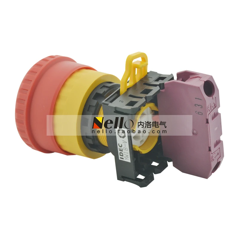 Истинная аварийная кнопка-стоп IZUMI фирмы IDEC, переключатель 22 мм YW1B-V4E01R 1 NC - 10 шт/уп.