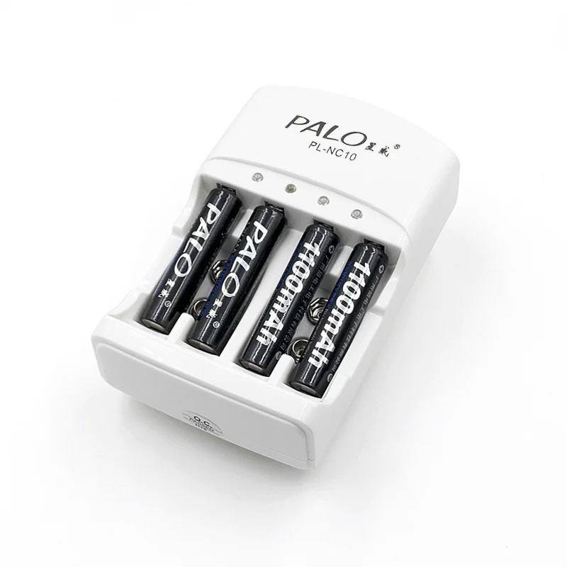 Бесплатная доставка PALO 4 слота Смарт зарядное устройство для AA/AAA 9V Ni MH CD