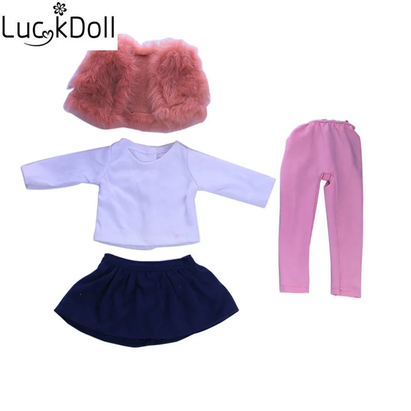 Luckdoll одежда вязаная рубашка 7 шт./стиль подходит для 43 см кукла аксессуары Детский Рождественский подарок для selec n966-n1486