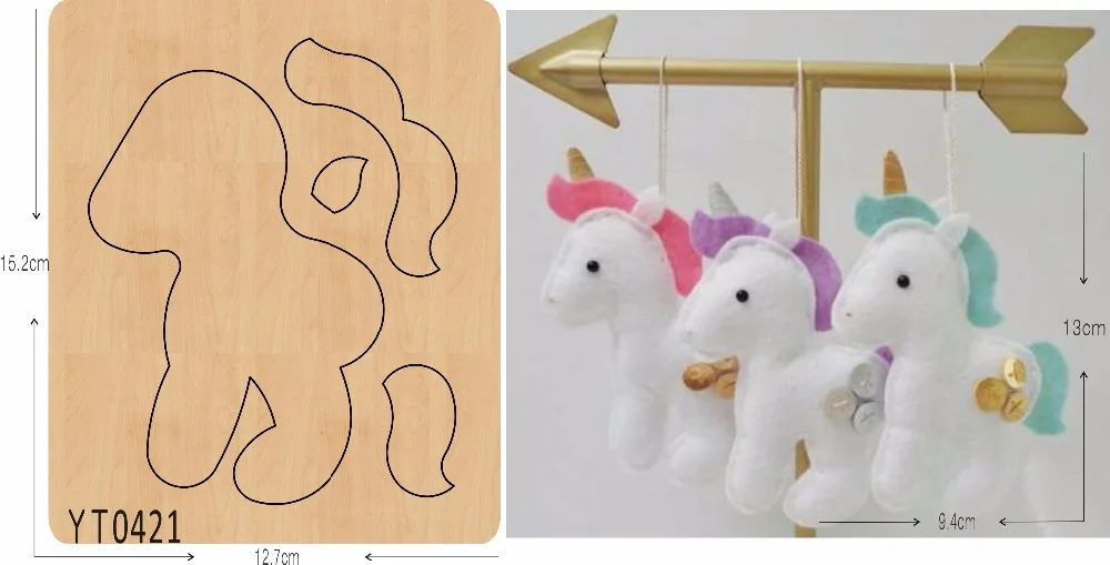 Прекрасный единорог Baby-1 DIY новая деревянная форма резки для скрапбукинга