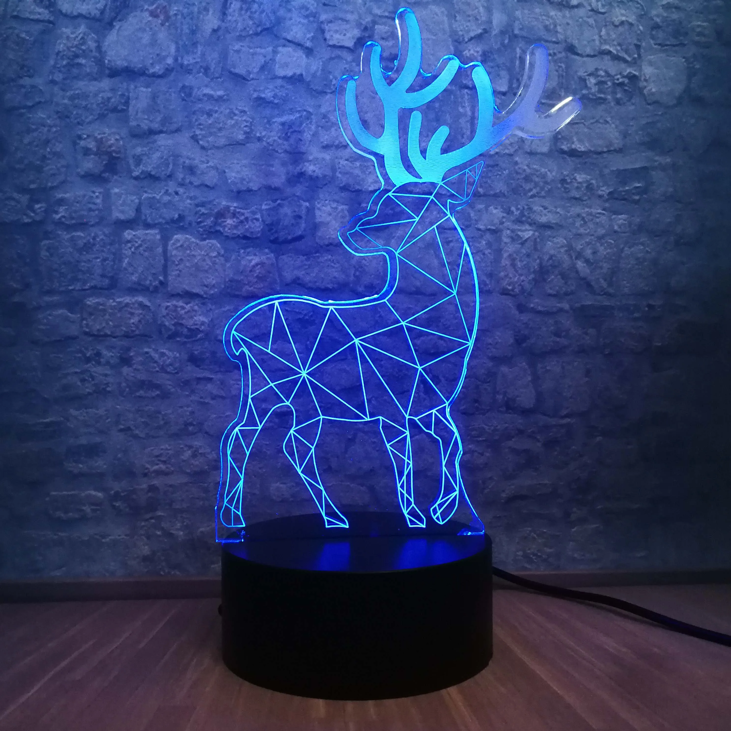 Новинка 2019 дропшиппинг Рождественский Санта Клаус олень 3D USB светодиодный