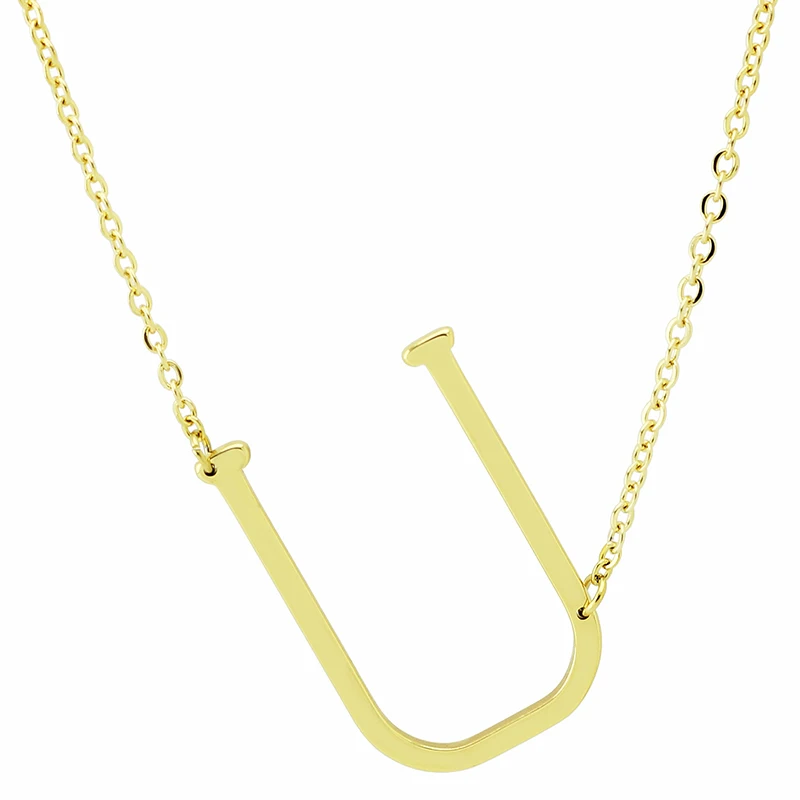 Модные ожерелья с буквами подвески алфавита раннее ожерелье золотой цвет