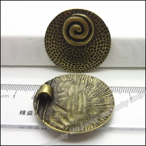 10 шт винтажные подвески Круг Кулон Античный бронзового цвета из цинкового сплава