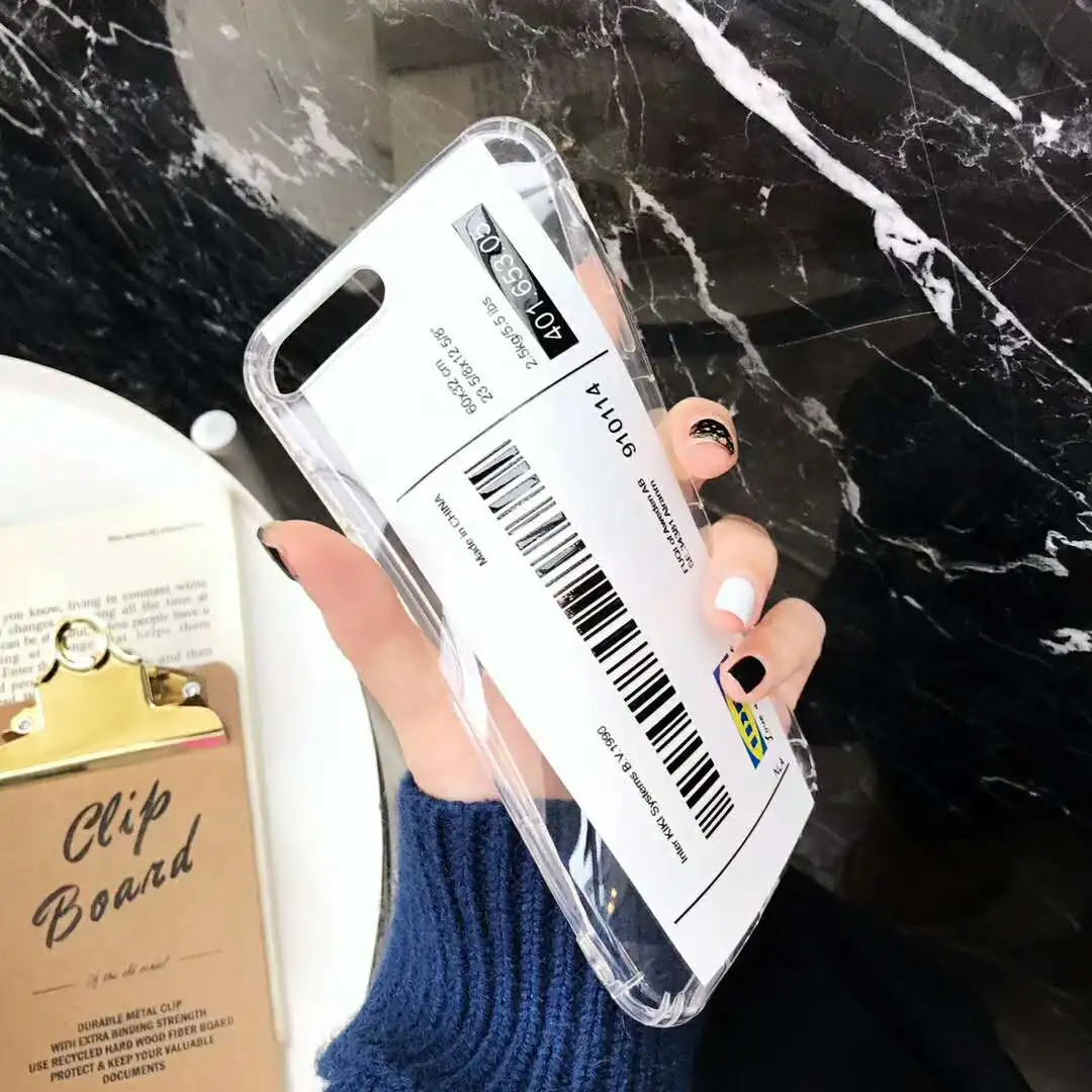 Мягкий чехол из ТПУ для iPhone 7 8 6 6s Plus X Xs Max Xr в полоску с прозрачным логотипом и
