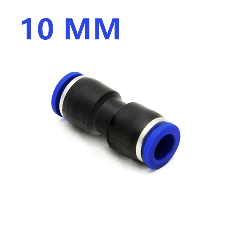 10MM-10MM Пневматический фитинг 4 мм 6 мм 8 мм 10 мм 12 мм 14 мм 16 мм OD труба одним нажатием в прямой соединение фитинг пластиковый быстрый разъем - Цвет: 10MM-10MM
