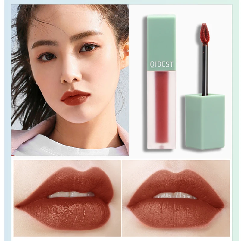 Матовый Блеск Для Губ Бархатный Жидкий блеск для губ водонепроницаемый стойкий