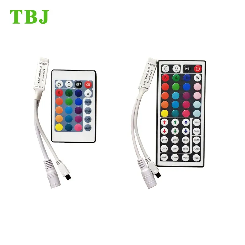 44Key/24Key Мини ИК пульт дистанционного управления DC12V для 3528/5050 RGB Светодиодные ленты