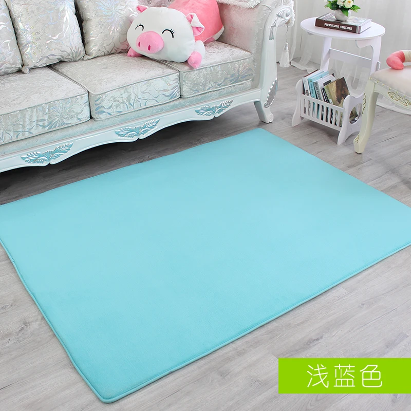 Light blue Ультра мягкий толстый Впитывающий Коврик из пены с эффектом памяти коралловый бархатный кухонный Коврик Противоскользящий коврик для ванной комнаты кухонный коврик Домашний коврик для входной двери - Цвет: Light blue