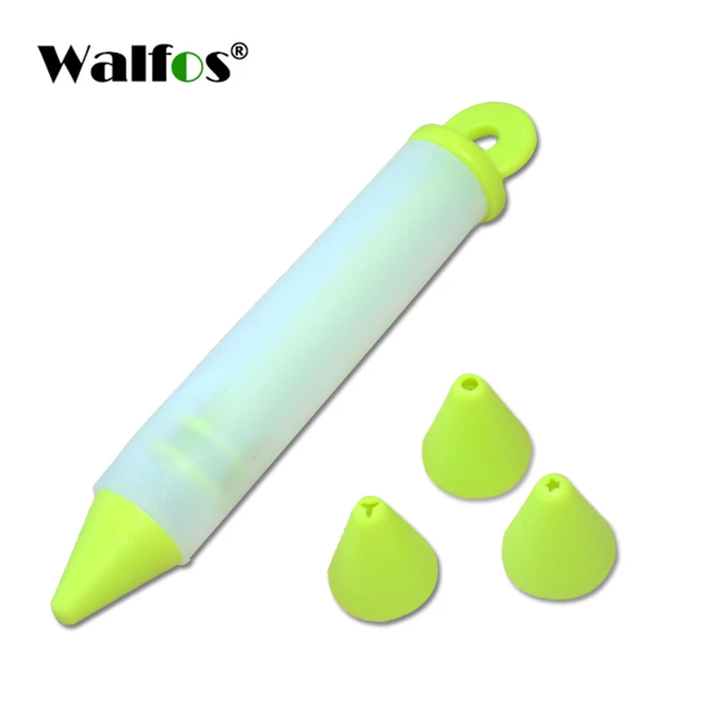 WALFOS green WALFOS инструмент для украшения кондитерских изделий-й силикон для пищевых продуктов письменная ручка для украшения выпечки кремом кондитерские изделия украшения ручка - Цвет: WALFOS green