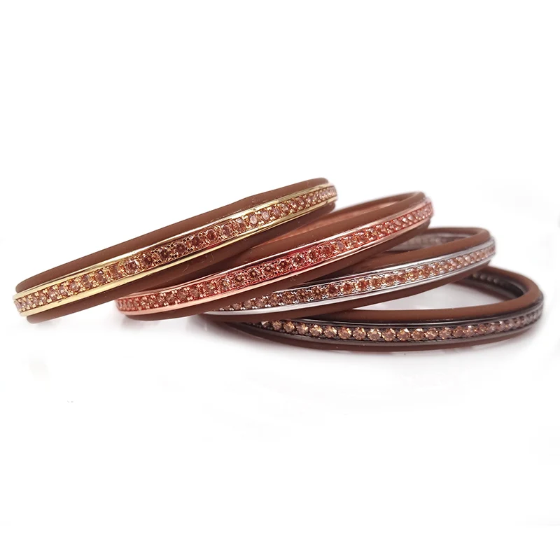 Anil Arjanda речные защитные браслеты Micro Pave цвета шампанского с фианитом и покрытием