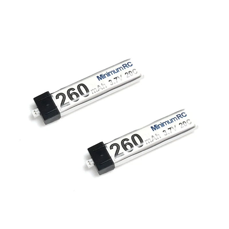 4 шт. MinimumRC Высокая емкость 260 мАч 3 7 В Molex Pico 1 25 мм 2P разъём для LiPo батарей самолетов