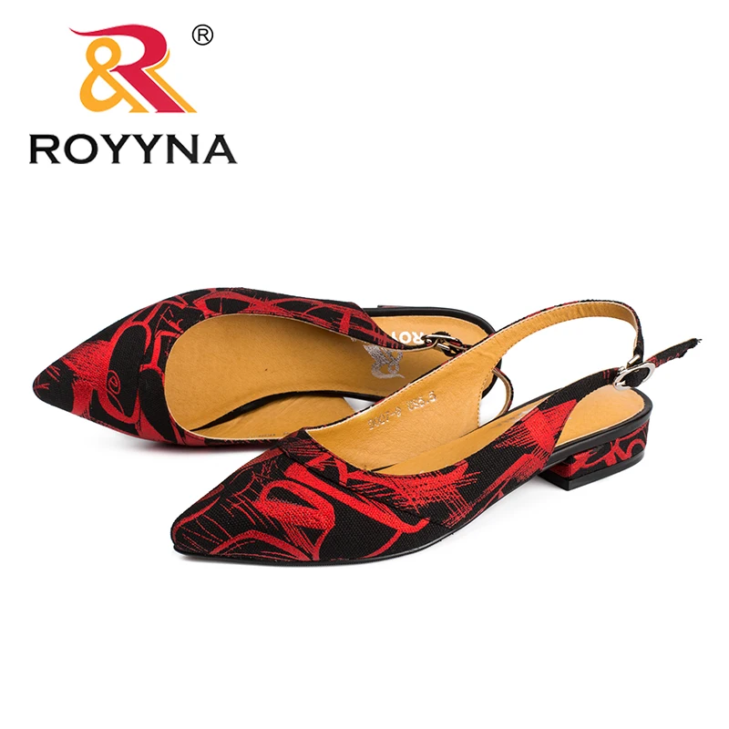 ROYYNA/новые модные стильные женские туфли-лодочки с острым носком Женские