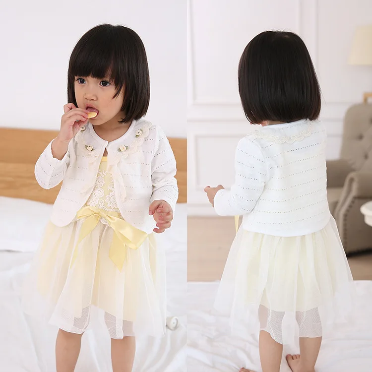 2017 весенне-летний кардиган с цветочным рисунком для маленьких девочек куртка