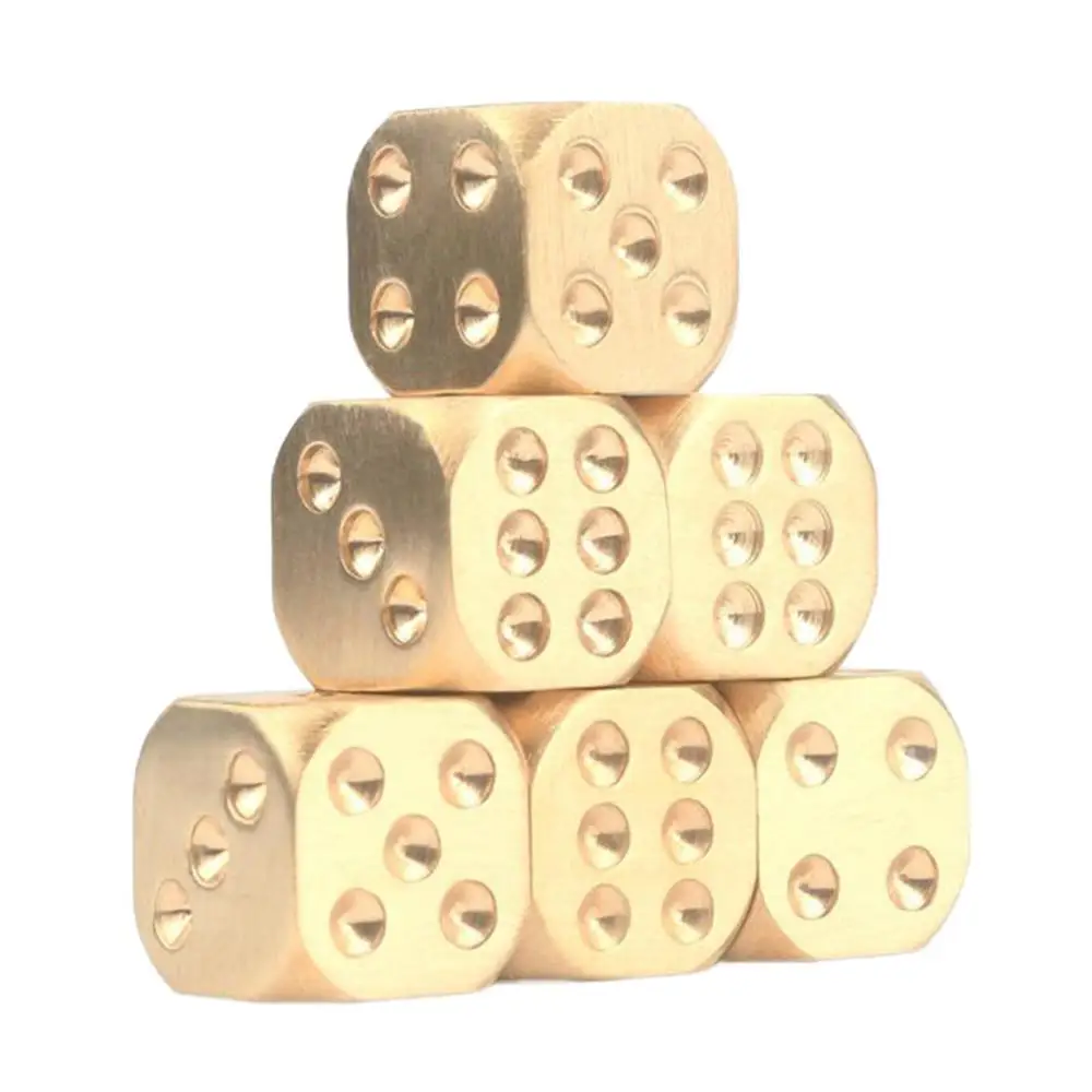 

Metal Solid Brass Dice Toy Club Bar Holiday Party Entertainment Game Accessories