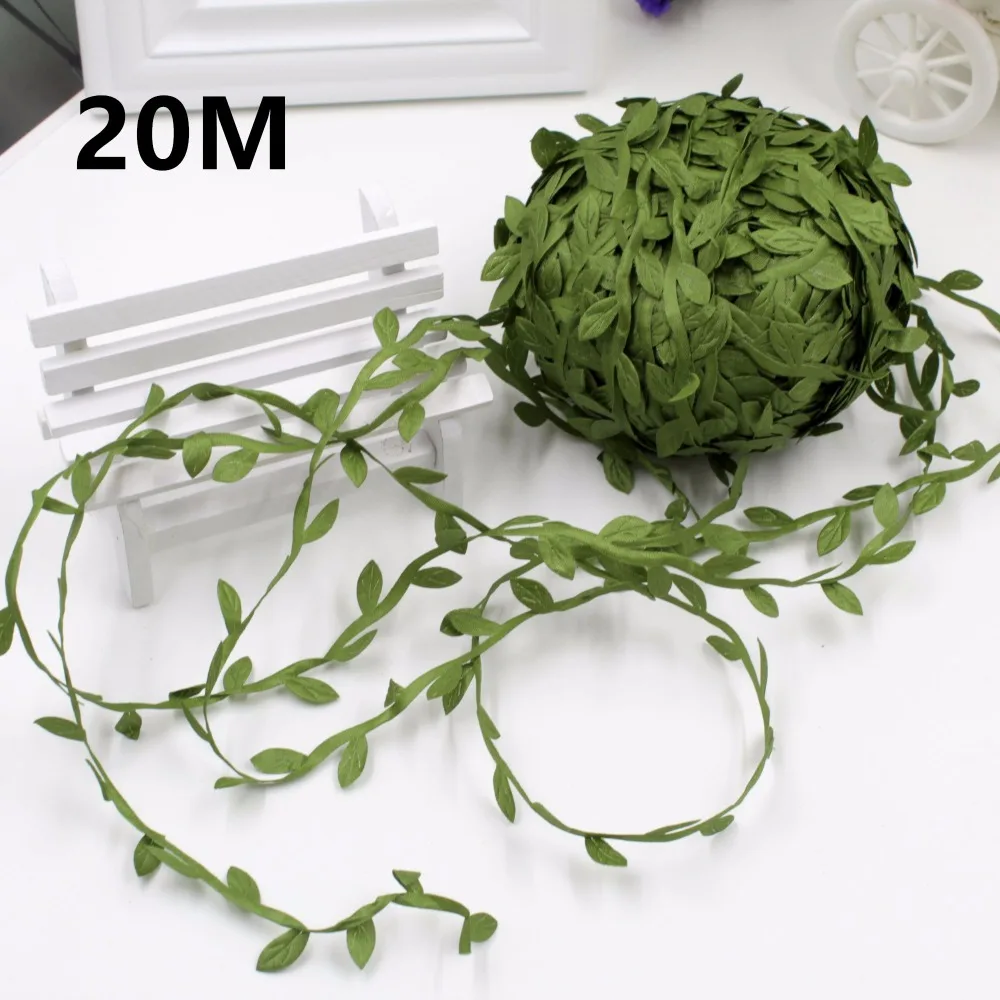 

20M Home Decor Artificial Garland Plants Vine Fake Foliage Flowers Creeper Green Ivy Wedding Wreath Accessories