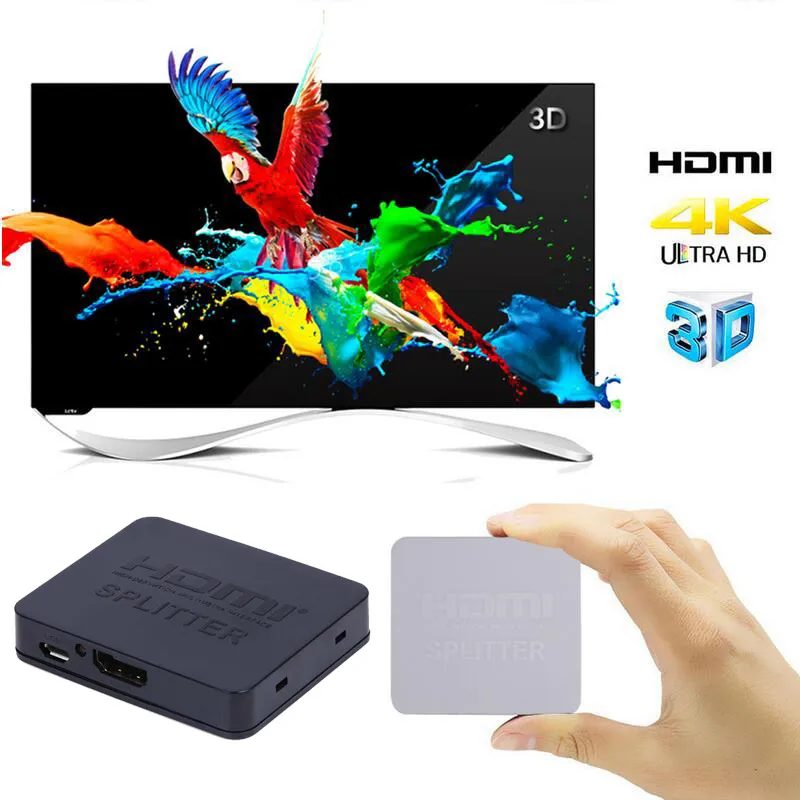 HDCP 4K HDMI сплиттер Full HD 1080p видео переключатель коммутатор 1X2 сплит 1 в 2 выход