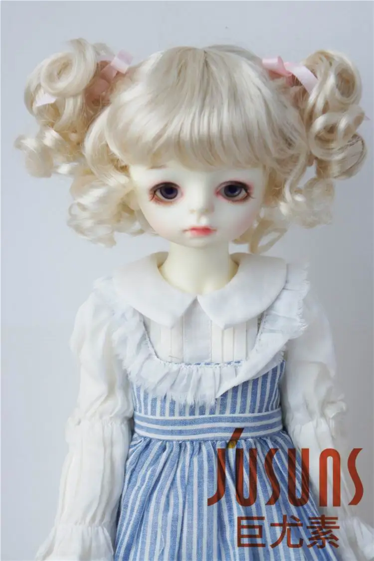 8-9inch Blond SM202 JD011 1/6 1/4 1/3 очаровательные кудрявые кукольные парики Размер 6-7 дюймов 7-8 дюймов 8-9 дюймов кукольные аксессуары синтетический мохер кукольные парики - Цвет: 8-9inch Blond SM202