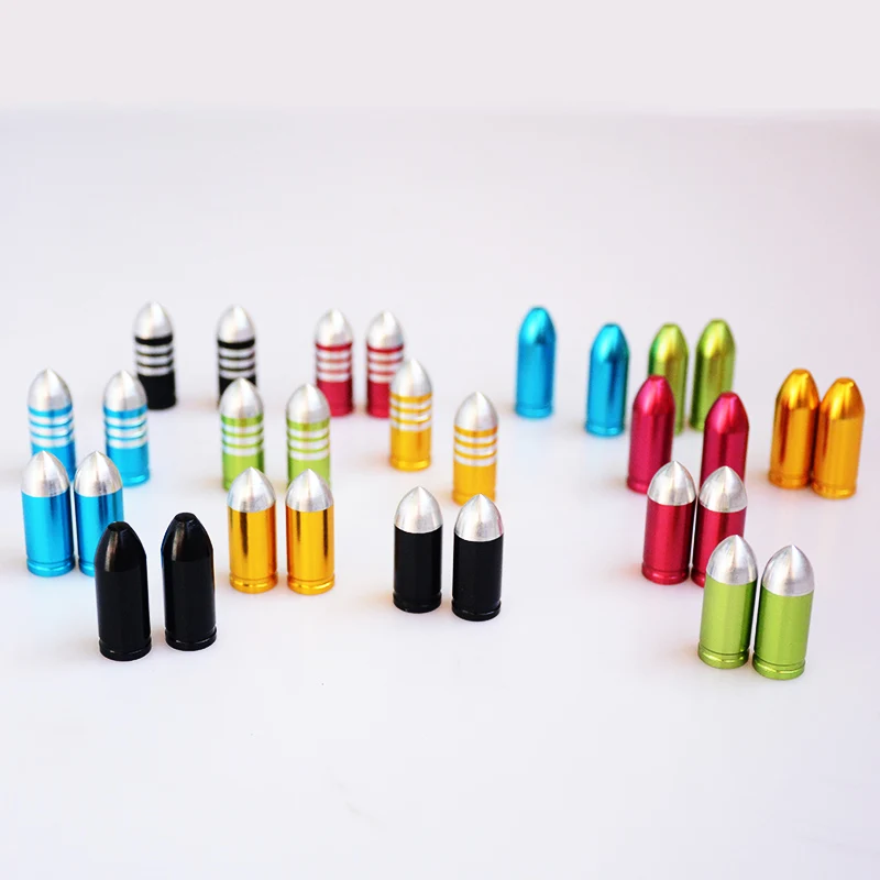 

Bicycle Anti-dust Cover both Schrader valve Anodized Dust Cover MTB Road Bike Tyres Wheel Tire AV Valve Cap 2pcs