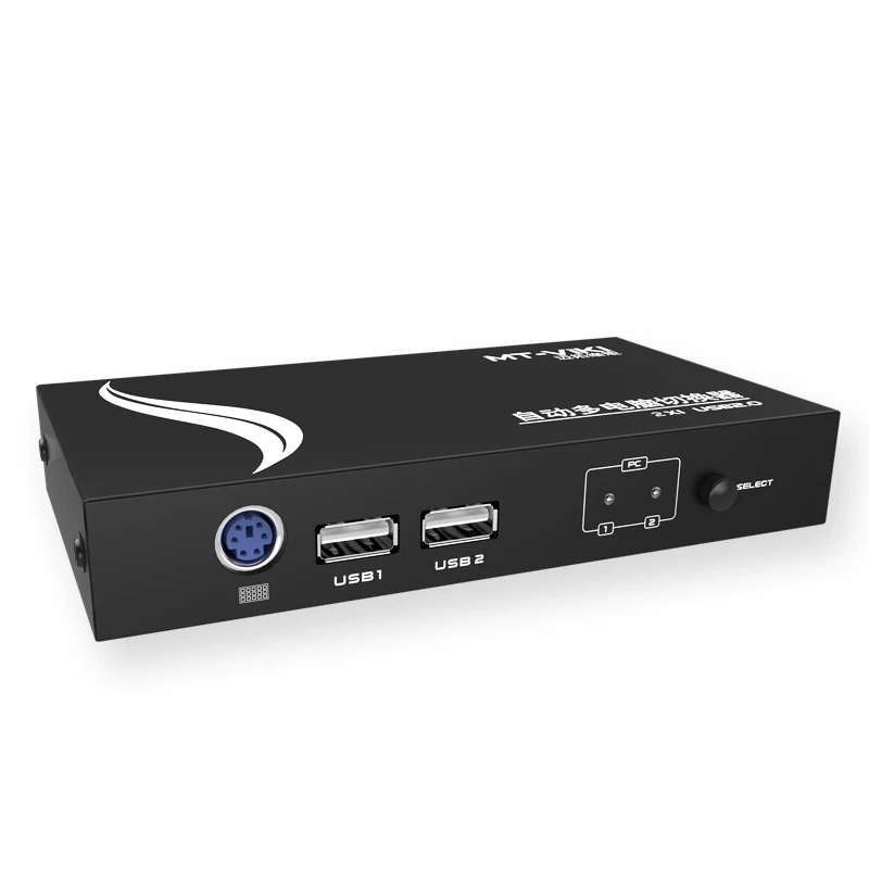 MT Viki 2 порта Авто VGA USB KVM переключатель Hotkey выбор с оригинальными кабелями