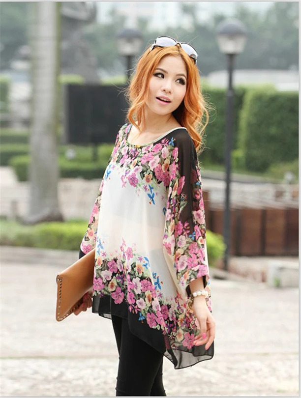 Повседневное шифон Рубашки для мальчиков Костюмы Женская одежда Блузка Богемия