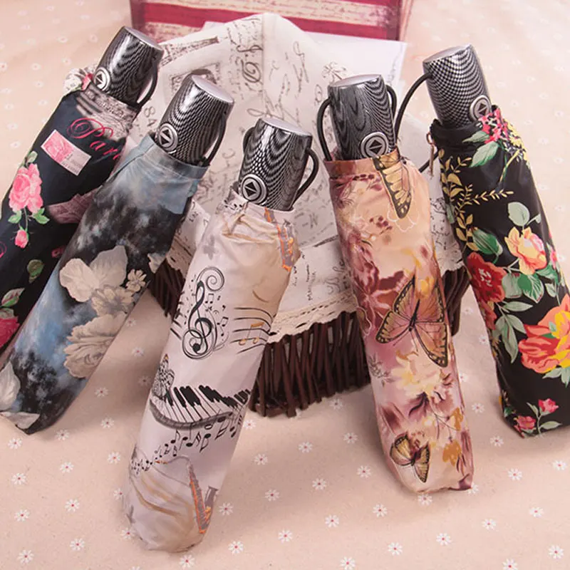 Креативный узор розовый зонтик дождевик для женщин ветрозащитный Сверхлегкий