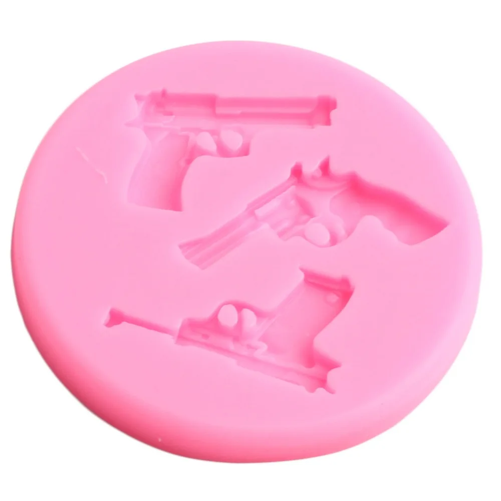 3D детский игрушечный пистолет силиконовая форма кекс сделай сам Topper Fondant формы