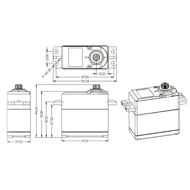KINGMAX DCS5213C 52g 13 кг. См цифровая металлическая шестерня стандартный сервопривод