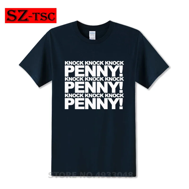 Мужские футболки горячая Распродажа The Big Bang Theory PENNY KNOCK 100% хлопок