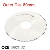 1pc 80mm x 22mm x 0 50 60 811 11 21 522 533 544 555 56 thickness hss milling cutter 72t slitting saw blade silver