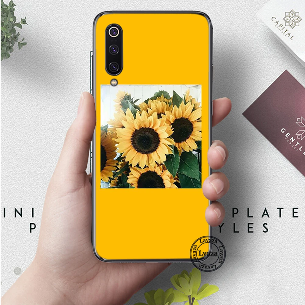 2 Красота желтого цвета с изображением подсолнуха силиконовый чехол для Xiaomi Mi 5X6 6X8 9 SE 9T Pro CC9E CC9 A3 F1 A1 A2 Lite MAX 3 - Цвет: 2