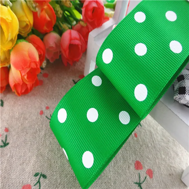 1-1/" 38 мм 50 ярдов точки печатных Grosgrain ленты Подарочная упаковка DIY материалы ручной работы ym18010111 - Цвет: 580