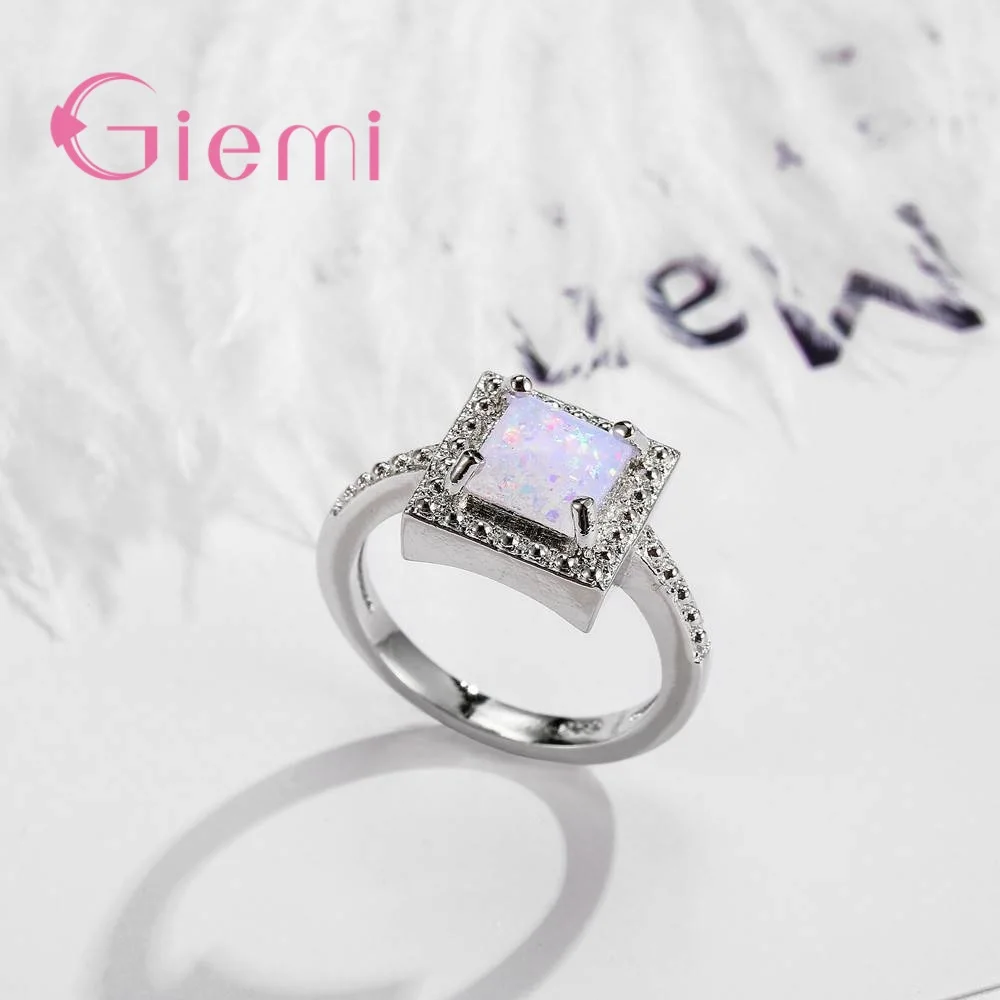 Классические свадебные украшения винтажные Квадратные Кольца из стерлингового