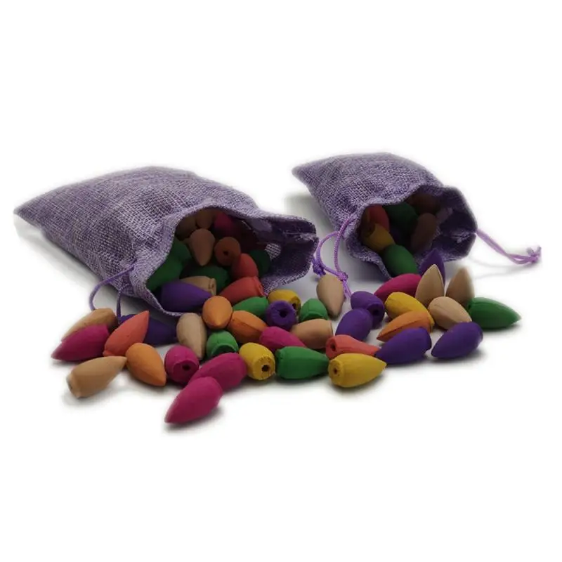 Натуральные Ароматические конусы для благовоний сандаловое дерево с тканью