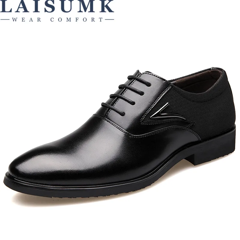 

2020 LAISUMK Plus Size Men's Dress Shoes Business Shoes Men Formal Shoes Elegant Gentle Men Oxfords