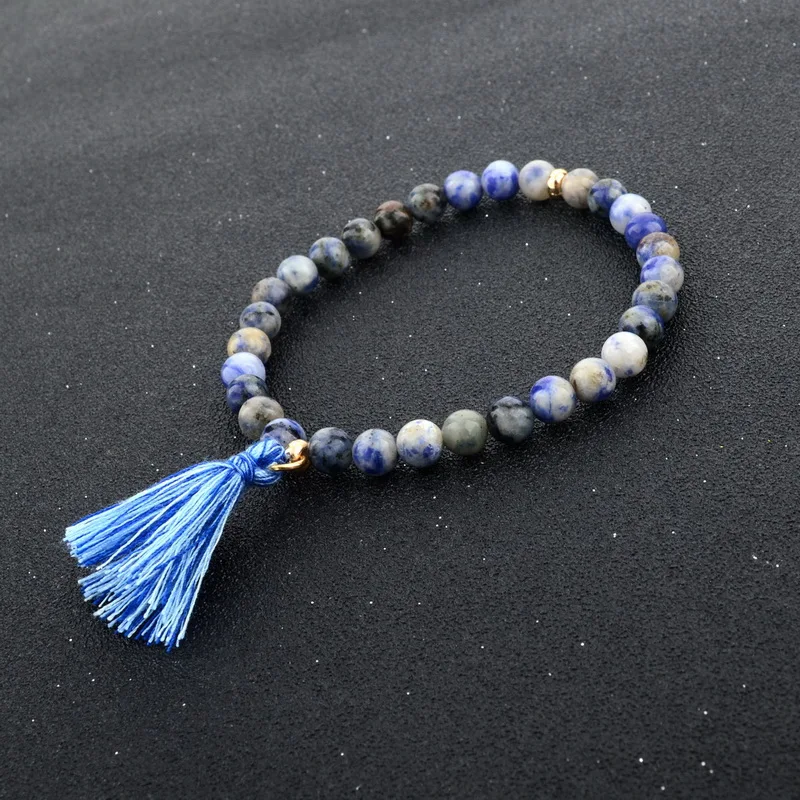 Браслеты CHICVIE из натурального камня для женщин и девушек синие браслеты цепочки с