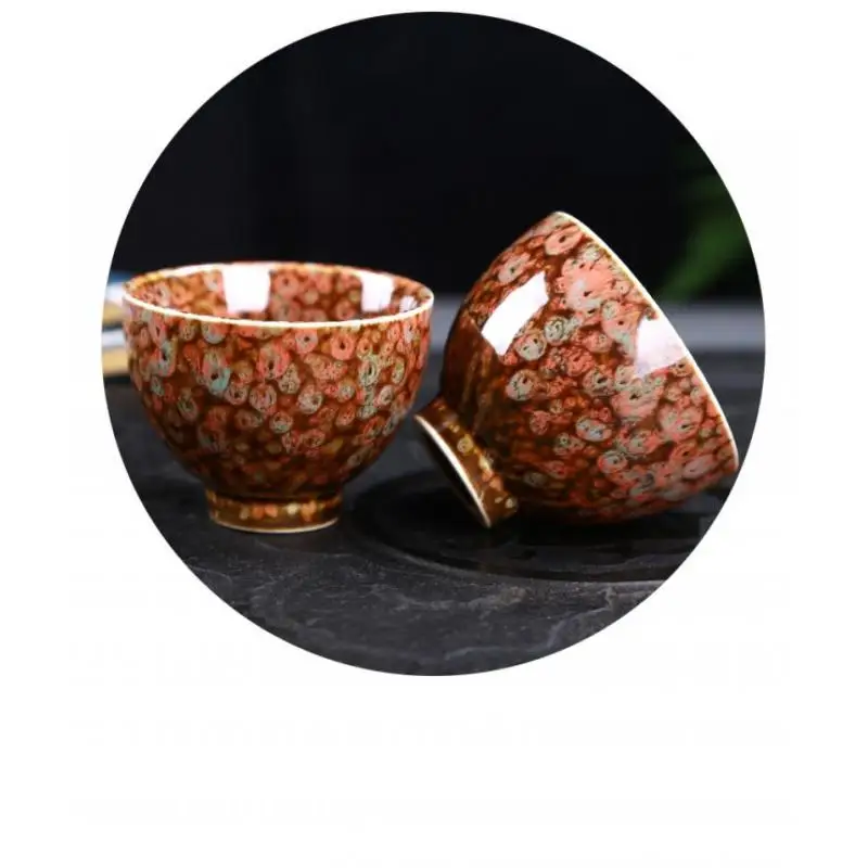 

Chinese Traditional 6 Pcs/Set Kung Fu Tea Cups Gai Wan Tea Cup Tea Sets Ceramic Tea Cups Ice Crack Gaiwan Tea Pot Set Gift Box