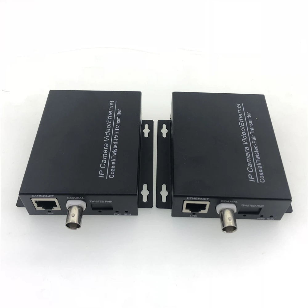 1 пара 10/100 м ip передача Coaxia BNC в порт rj45 IP удлинитель CCTV HD видео EOC Ethernet 2