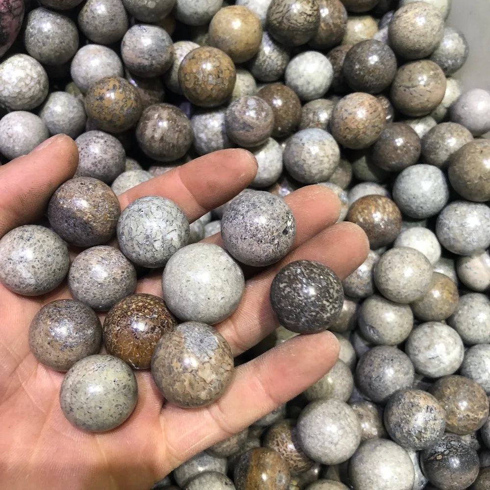 3 шт. шар из натурального ископаемого камня|Камни| |