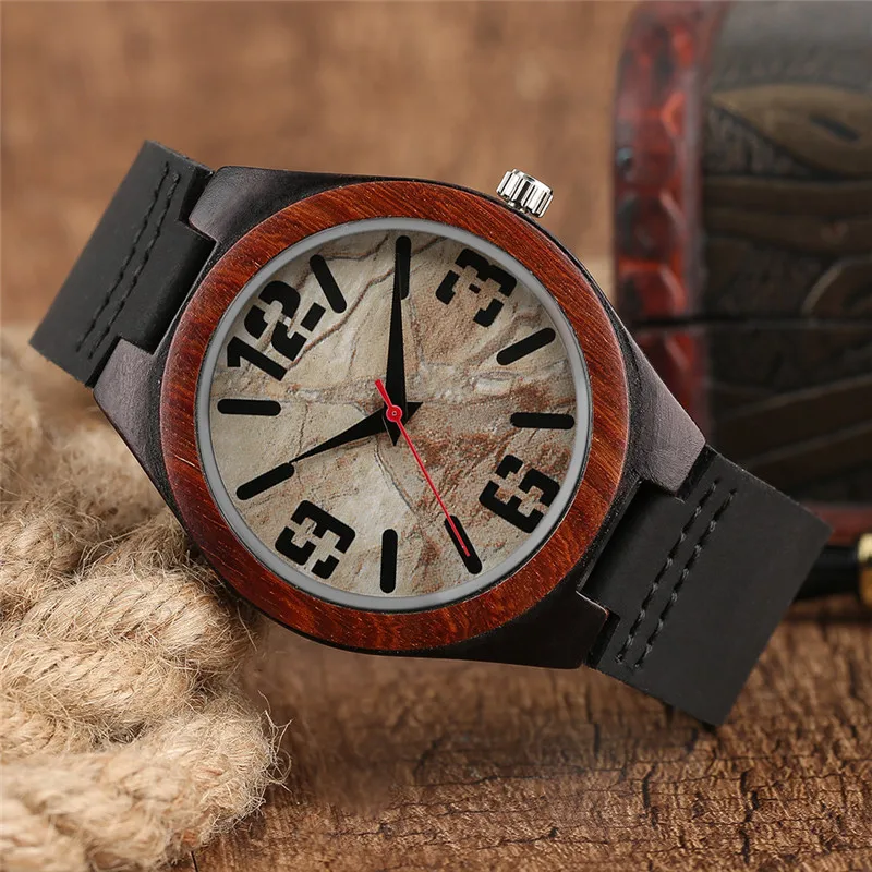 2018 Новое поступление Мрамор рок Гранит камень шаблон Повседневное аналоговый