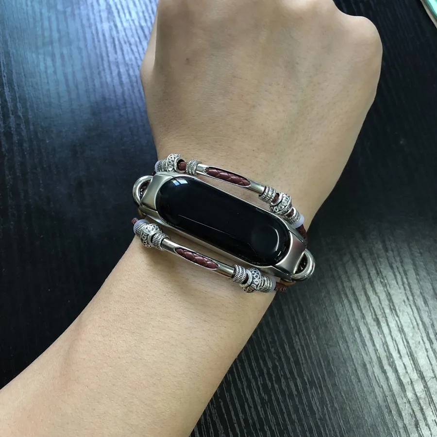 Сменный кожаный ремешок для браслета mi band 3, ремешок для Xiaomi mi Band 3