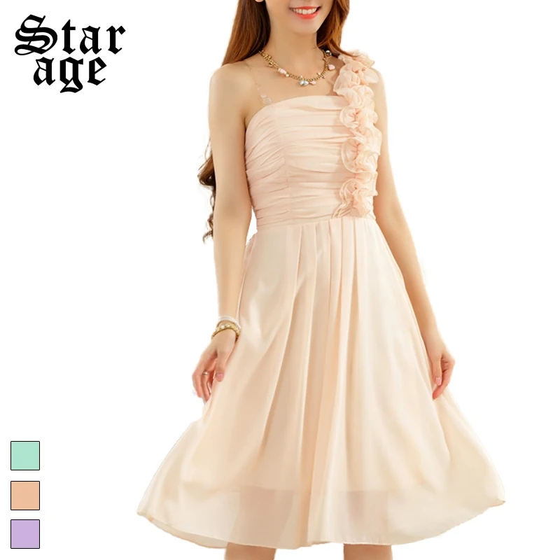 Элегантное женское шифоновое плиссированное платье на одно плечо длиной до