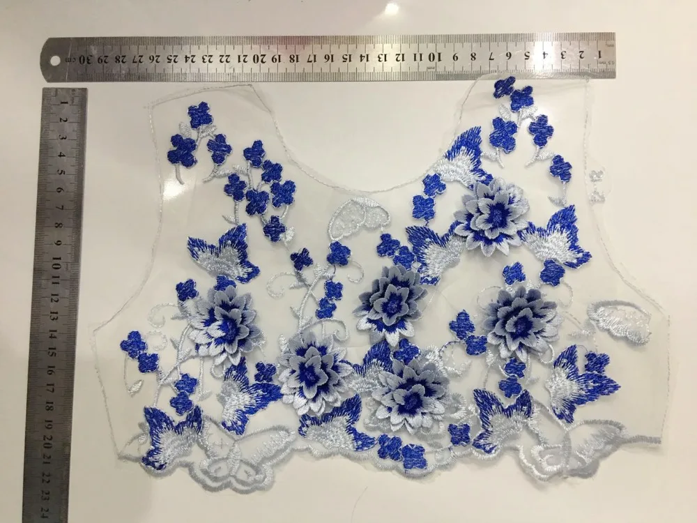 LASUI 42 см* 34 см = 1 шт. красивый Многоцветный 3D водорастворимый кружевной воротник с вышивкой для швейные принадлежности рукоделие 0152