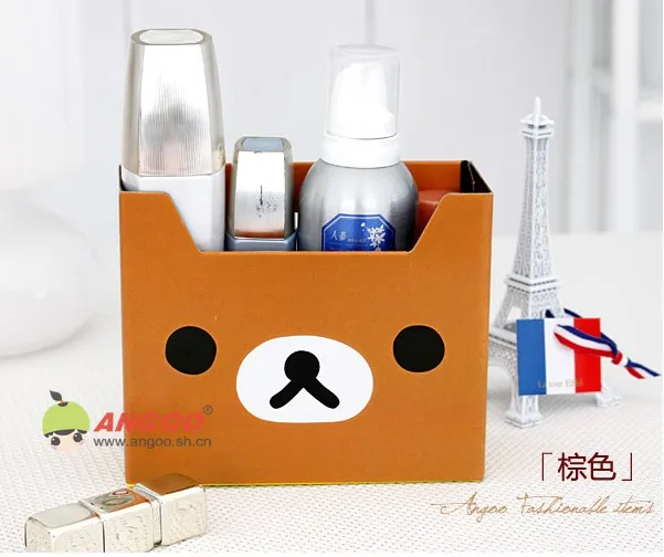 

2 pcs/lot Kawaii Cartoon Rilakkuma & Yellow Chicken DIY Toy Paper Clean Up Box Toy